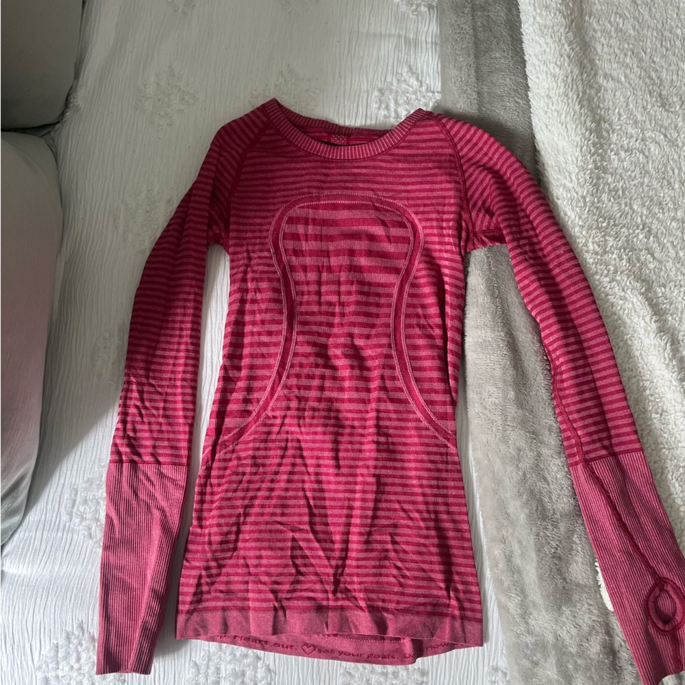 Pink lululemon long sleeve